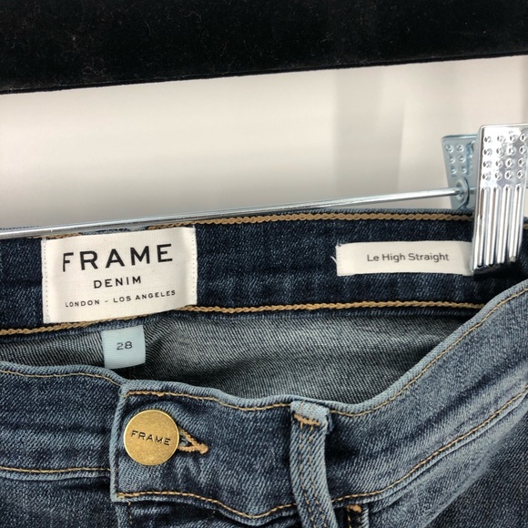 Frame Le High Straight Curve Hem Jeans sz 28 - Picture 5 of 7